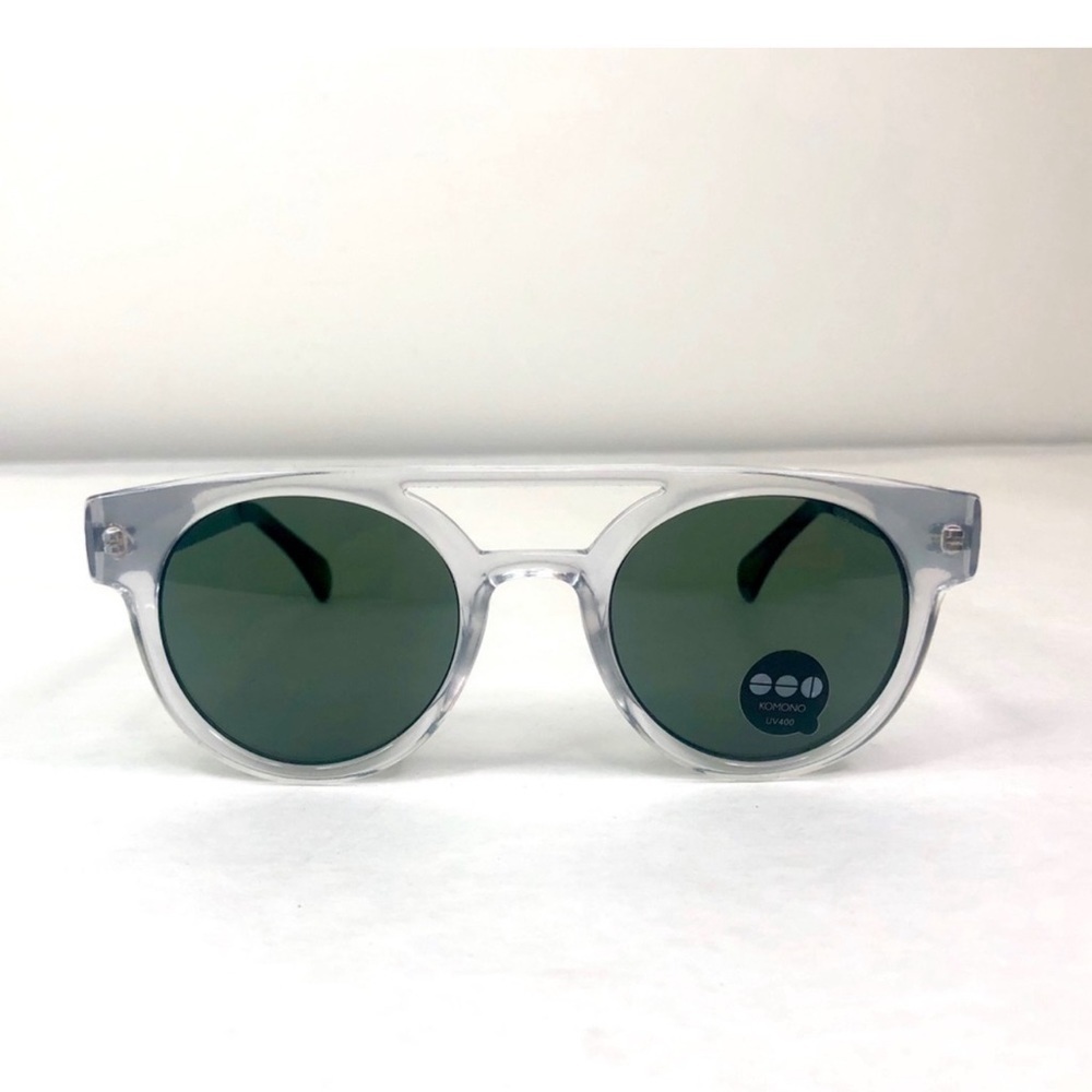 Komono sunglasses men's Dreyfuss clear silver NEW in case - Picture 4 of 7